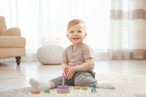 Merle Toys - Stacking tower made of wood, motor skills toy from 1 year, baby gift 2