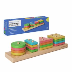 Merle Toys - erstes geometrisches Steckspiel - Formen-Sortierspiel aus Holz 1