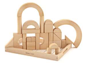 Various Shapes of Wooden Building Blocks