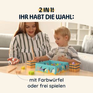 Merle Toys - Merle Toys® Angelspiel ab 2 3 4 Jahren, Fische Angeln Magnetspiel aus Holz, Gesellschaftsspiele ab 2 Jahre für Kinder 2