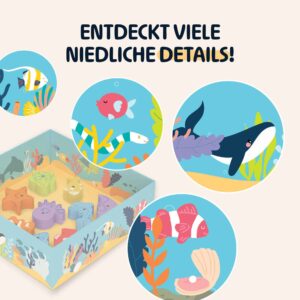 Merle Toys - Merle Toys® Angelspiel ab 2 3 4 Jahren, Fische Angeln Magnetspiel aus Holz, Gesellschaftsspiele ab 2 Jahre für Kinder 3